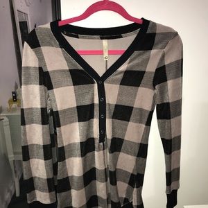 women’s plaid sleep romper